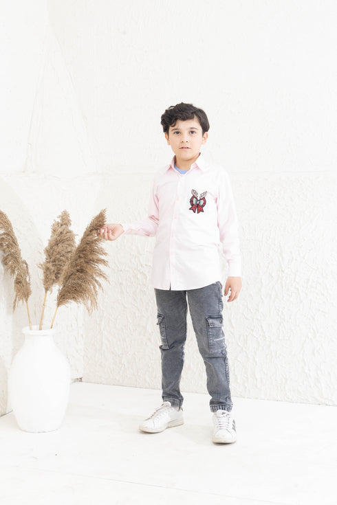 REINDEER HORN PINK SHIRT